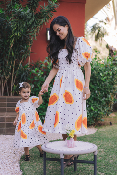 KIT MÃE E FILHA PAPAIA ALGODÃO na internet