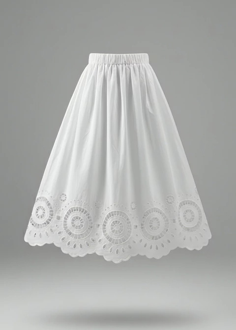 SAIA RECHILIEU BRANCO - ALGODÃO