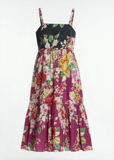 VESTIDO JARDIM AZUL - ALGODÃO