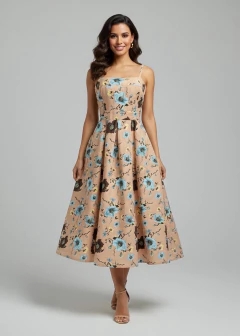 VESTIDO BURTON OCRE - LINHO - comprar online