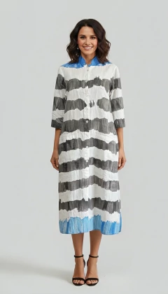 VESTIDO TIE DYE AZUL - LINHO - comprar online