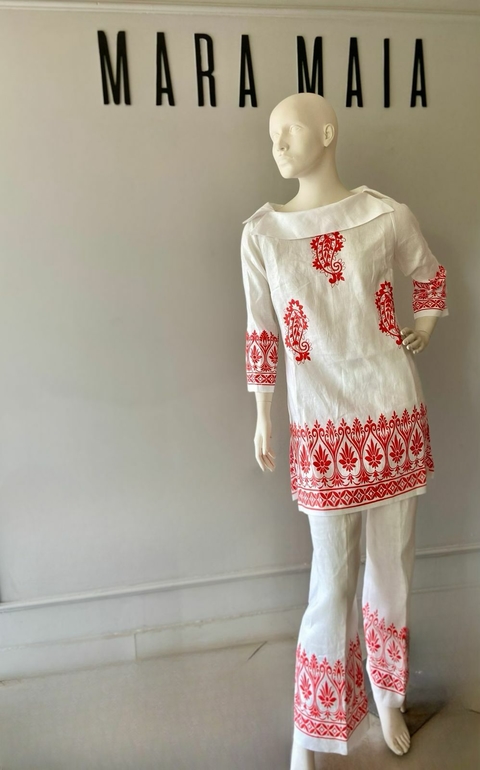 CONJUNTO FIRENZE VERMELHO - LINHO