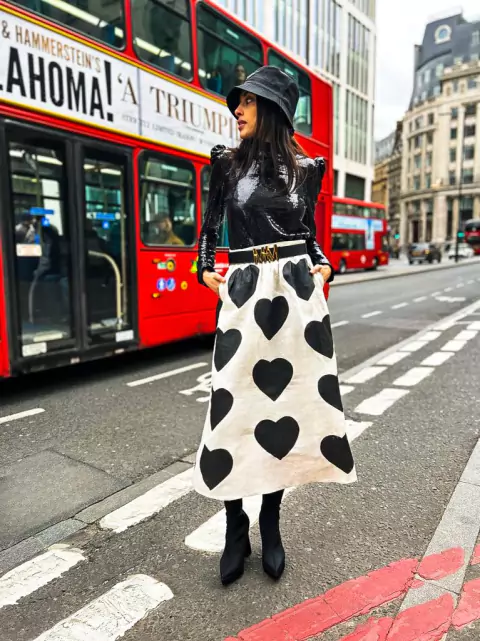 SAIA CORAÇÃO PRETO - ALGODAO