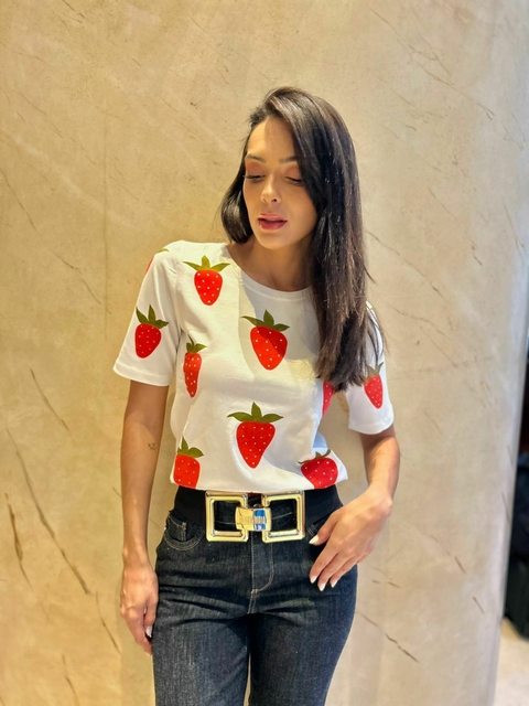 CAMISETA MORANGO - MALHA - comprar online