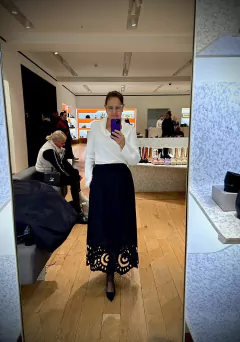 SAIA NICOLETA PRETA - LINHO - comprar online