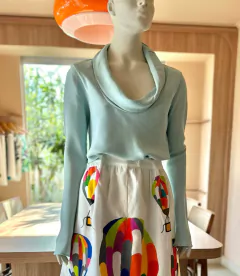 BLUSA ANA AZUL - CREPE PATOU