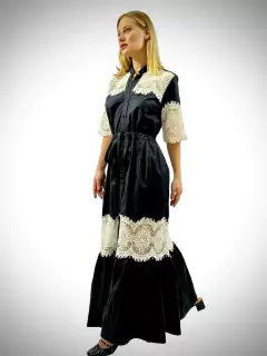 VESTIDO CARAÍVA PRETO - LINHO