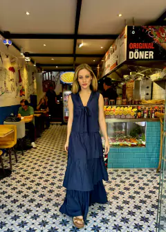 CONJUNTO BOGATELL AZUL - ALGODÃO na internet