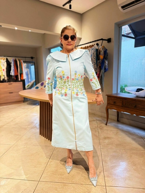 VESTIDO SOFIA BORDADO AZUL BEBÊ