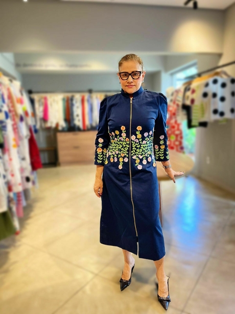 VESTIDO SOFIA BORDADO AZUL