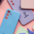 Funda Silicone Case para Samsung y Motorola Celeste Pastel