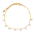Tornozaleira com Pequenos Elos Cartier e Zircconias Cristais Banhada em Ouro 18K