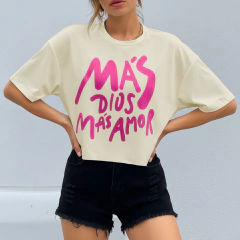 Remera MAS DIOS MAS AMOR (modelo BOX) - comprar online