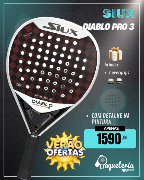 Raquete de Padel Siux Diablo Revolution 3 PRO 2024 - comprar online