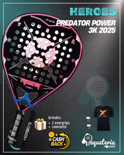 Raquete de Padel Heroe´s Predator Power 3k 2025 - comprar online