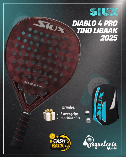 Raquete de Padel Siux Diablo 4 2025 Tino Libaak