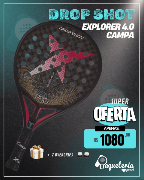 Raquete de Padel Drop Shot Explorer Pro 4.0 Lucas Campagnolo - comprar online