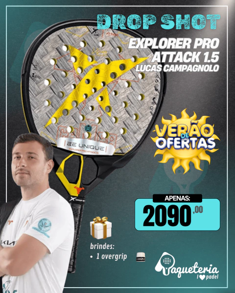 Raquete de Padel Drop Shot Explorer Pro Attack 1.5 Lucas Campagnolo