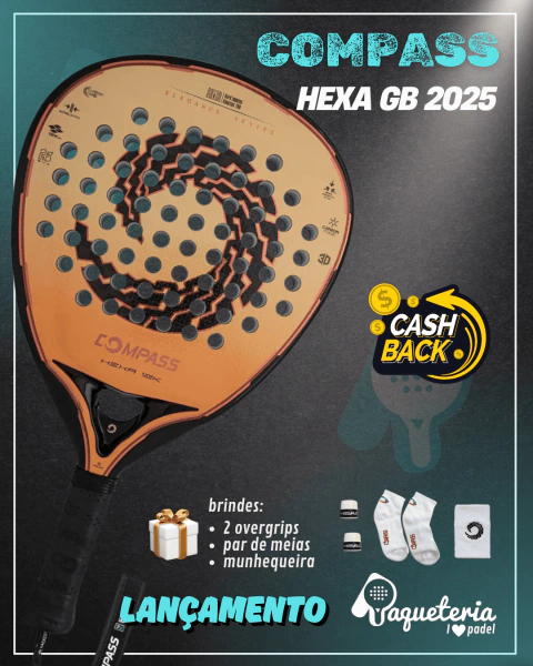 Raquete de Padel Compass Hexa 12k 2025 - Gervasio Del Bono - comprar online