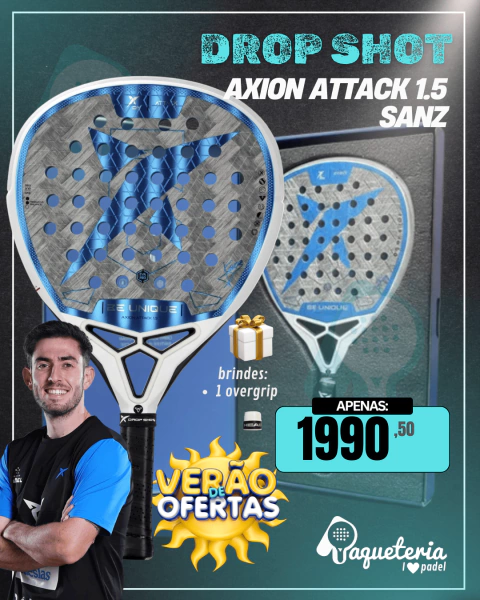 Raquete de Padel Drop Shot Axion Attack 1.5 Sanz