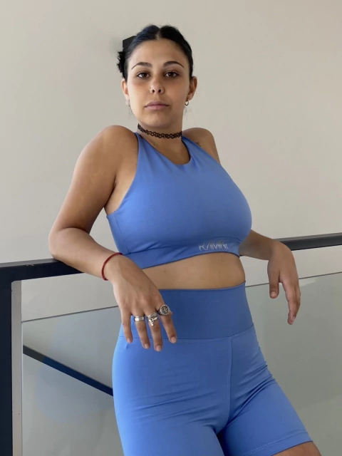 Top Fátima Azul acero - Talle M - comprar online