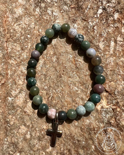 Pulseira infantil Jaspe Sanguíneo: Coração, cólica biliar, rim, dores reumáticas. - comprar online