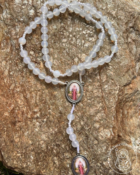 Terço Coroa das Lágrimas - Prudência nas palavras, controle da raiva, nervosismo e hiperatividade: Pedra ágata 8mm - comprar online