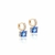 Brinco Argola Cristal Semi Joia London Blue 