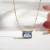Colar Cristal London Blue Retângulo Semi Joia - comprar online