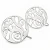 Brinco Prata 925 Chapa Redondo Arabesco