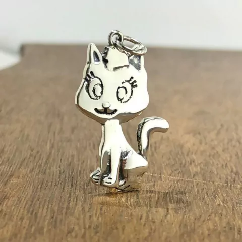 Pingente Gato Prata 925 Pequeno