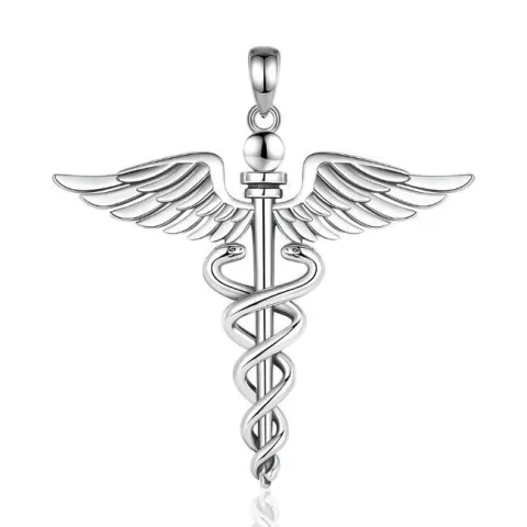 Pingente Caduceu Hermes Prata 925
