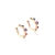 Brinco Piercing Cristal Turmalina Rosa Semi Joia - comprar online