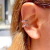 Brinco Piercing Cristal Turmalina Rosa Semi Joia - Joalheria Alternativa