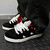 Tênis Qix Skate Plaza Suede Preto Branco E Vermelho