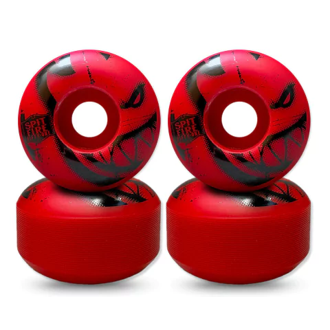 Roda De Skate Spitfire Fire Live To Burn Vermelha 99 Duro 51mm