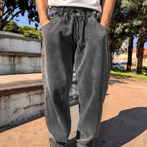 Calça Hocks Jeans Estonada Jogger Extra Big Bag B
