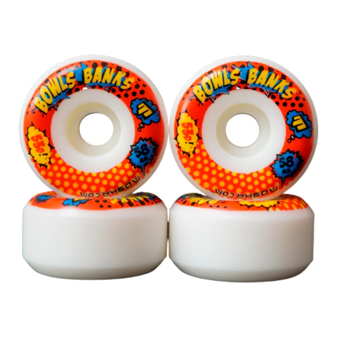 Roda de Skate Moska Wheels Rock White 53D 58mm