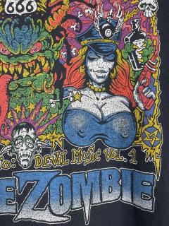(XL) White Zombie Tee - Lava Vintage