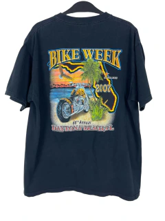 (L) '07 Bike Week Vintage Tee - Lava Vintage