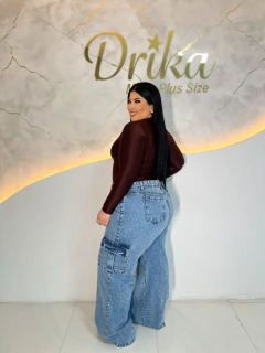 Body zíper manga longa DK - Drika Modas Plus Size 