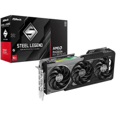 Guerra Digital ASRock AMD Radeon RX 9070 XT Steel Legend Dark, 16GB, GDDR6, FSR, Ray Tracing (90-GA5VZZ-00UANF) image