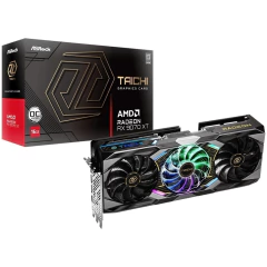 Guerra Digital ASRock AMD Radeon RX 9070 XT Taichi OC, 16GB, GDDR6, FSR, Ray Tracing (90-GA5HZZ-00UANF) image