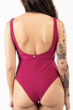 Malla Entera Vedetina con escote en V Lycra 100% forrada (3076) en internet