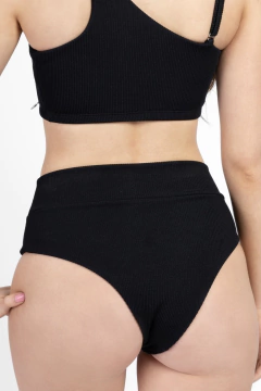 Bombacha Tiro Alto c/cintura Lycra Texturada- Negro o Francia (4024) en internet