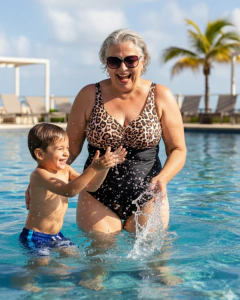 Malla Entera Vedetina con Frunce en el Busto con breteles anchos regulables, espalda alta de LYCRA (3067) - comprar online