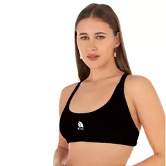 TOP DE DAMA PARA NATACIÓN LISO QUICKLY® RESISTENTE AL CLORO® - COR1 Negro en internet