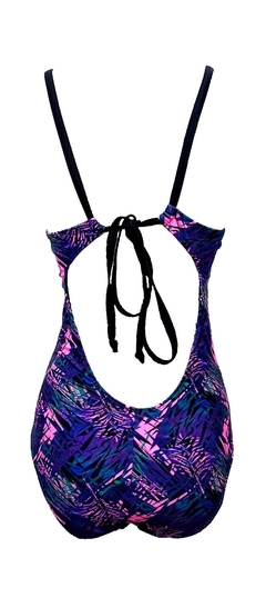 Malla Enteriza Lycra Estampada Dama Quickly - Talle 2 al 5 - E2120 Violeta - comprar online