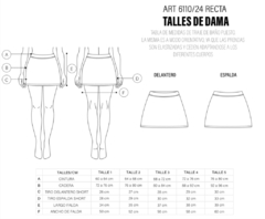 Pollera recta con short de lycra deportivo - 6110 - Aqua - comprar online