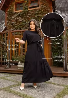 VESTIDO ANGÉLICA - VISCOLINHO LISO - loja online